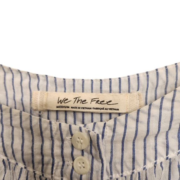 Free People We The Free Sea to Shore Stripe Top Medium Blue - Picture 6 of 9